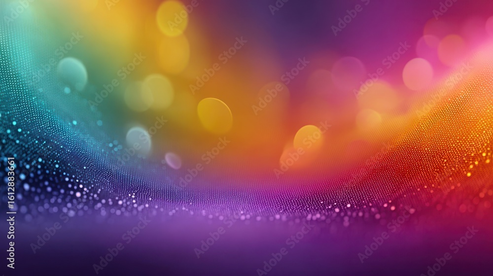 Poster vibrant abstract background with colorful bokeh lights creating a dreamy visual experience