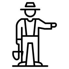Farmer icon vector image. Can be used for Women.