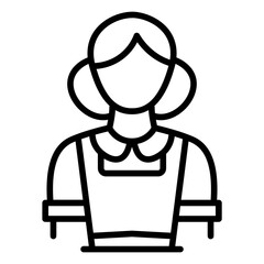 Maid icon vector image. Can be used for Cleaning and Dusting.