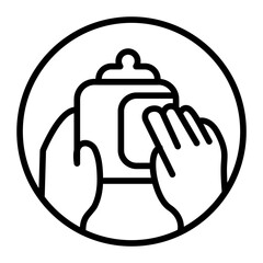 Scrubbing icon vector image. Can be used for Cleaning and Dusting.