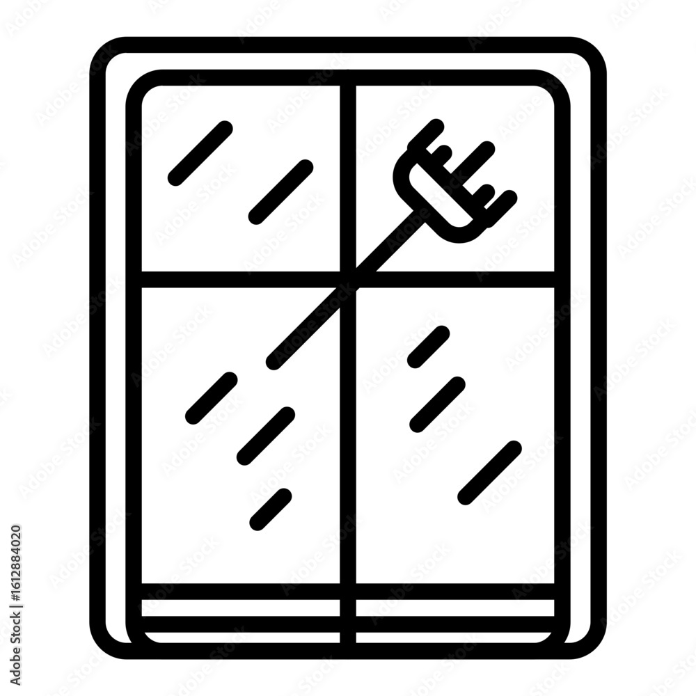 Poster cleaning windows icon vector image. can be used for cleaning and dusting.