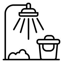 Cleaning Shower icon vector image. Can be used for Cleaning and Dusting.
