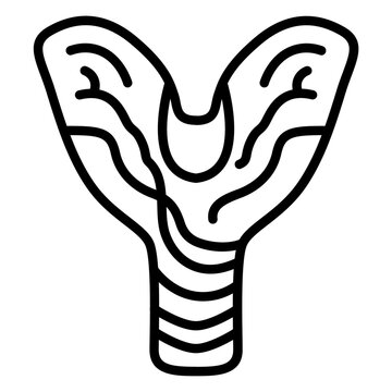 Larynx icon vector image. Can be used for Human Anatomy.