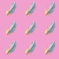 seamless pattern with feathers
