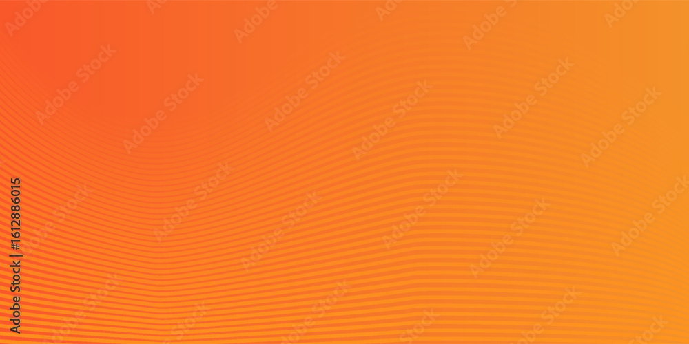 Poster vector abstract background with dynamic orange waves, lines and particles. vector