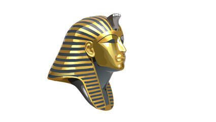 Fototapeta premium Golden pharaoh tutankhamun mask egyptian king ancient egypt history artifact culture illustration art