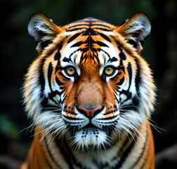 Close-Up Portrait of Royal Bengal Tiger for International Tiger Day