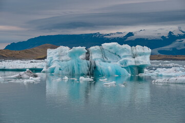 Floating icebergs of Jökulsárlón, Iceland