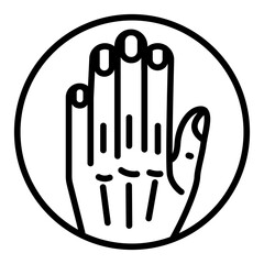 Phalanges icon vector image. Can be used for Human Anatomy.