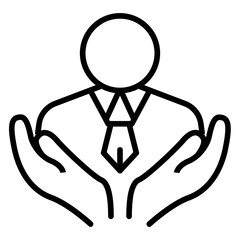 Respect icon vector image. Can be used for Personality Traits.