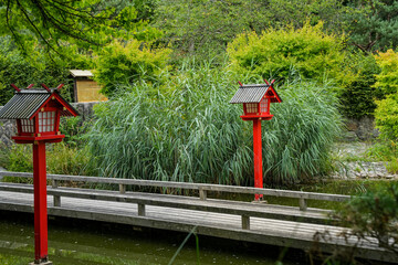 The Japanese Garden in Westpark Munich, Bavaria, Germany. It was built in 1983 as part of the IGA...