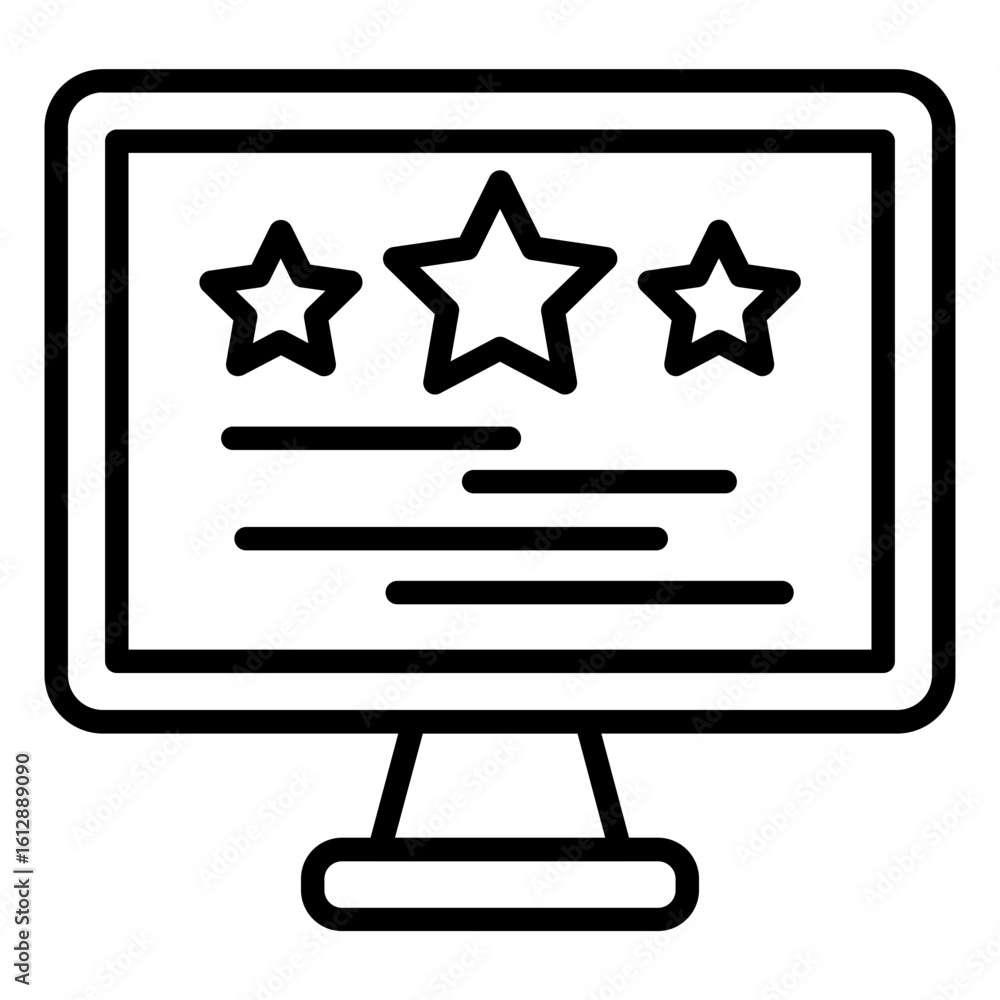 Aufkleber design review icon vector image. can be used for quality assurance.