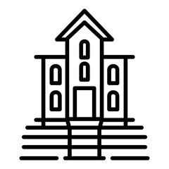 Haunted House icon vector image. Can be used for Amusement Park.