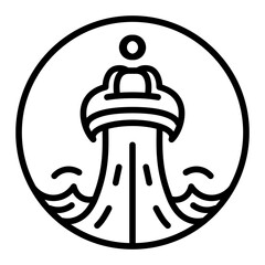 Water Ride icon vector image. Can be used for Amusement Park.