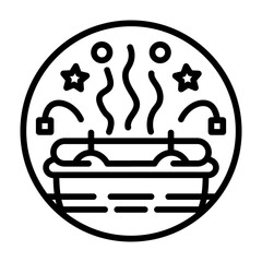 Hot Springs icon vector image. Can be used for Amusement Park.