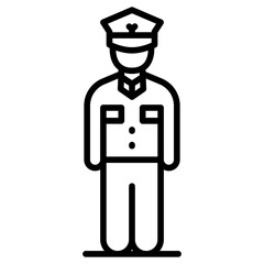 Park Attendant icon vector image. Can be used for Amusement Park.