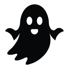 ghost icon, halloween spirit vector, spooky phantom silhouette, scary monster graphic,
