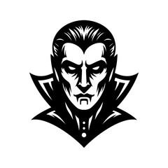 Simple Vampire Head Logo Concept