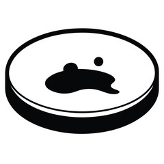 vector illustration of a black pet food