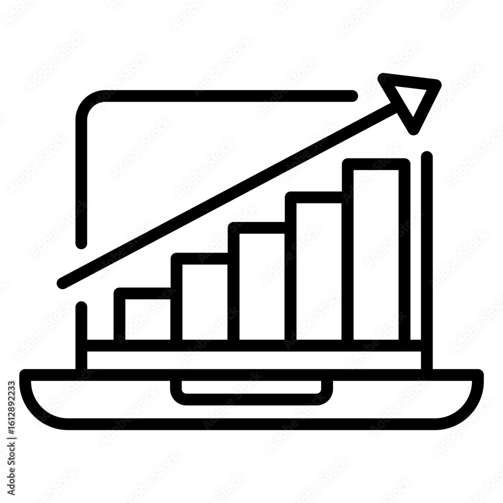 Poster advancement icon vector image. can be used for business analytics.