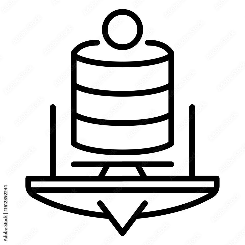 Poster data management icon vector image. can be used for business analytics.