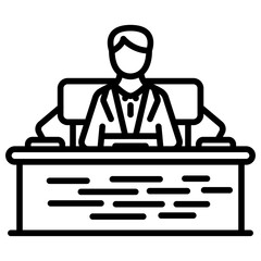 Complaint Desk icon vector image. Can be used for Contact Us.