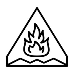 Hazard Warning icon vector image. Can be used for Risk Management.