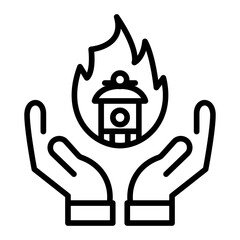 Fire Safety icon vector image. Can be used for Risk Management.