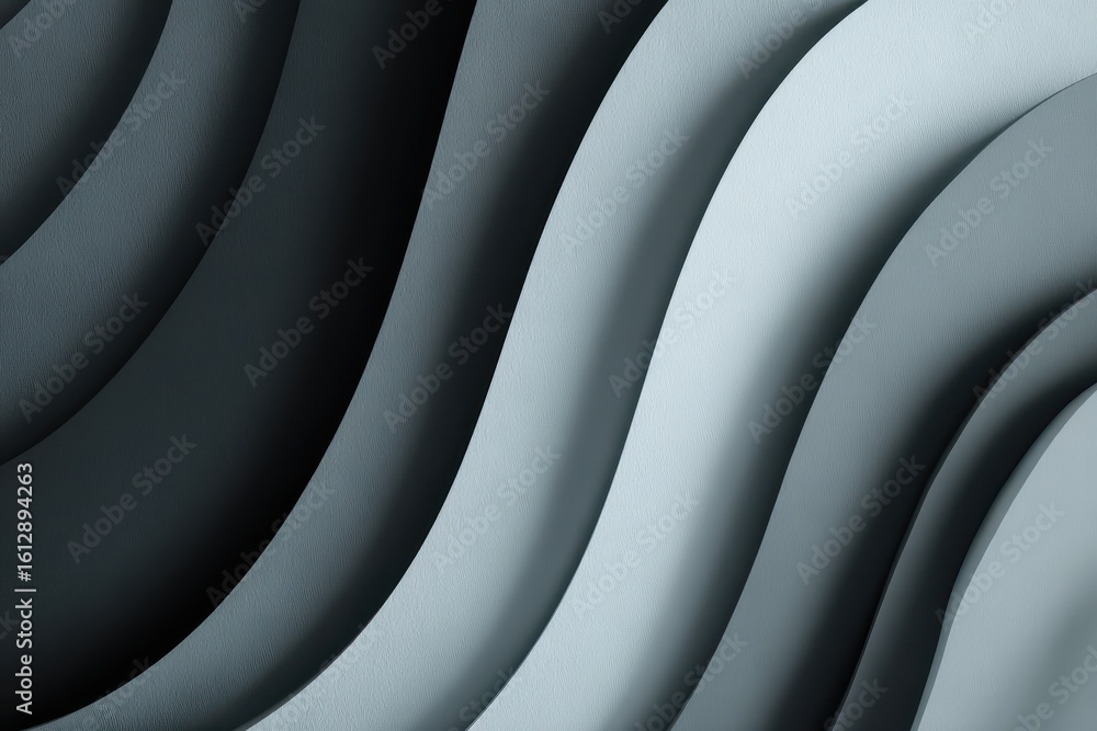 Aufkleber soft curves in modern graphic design create an elegant background with varying shades of gray and te