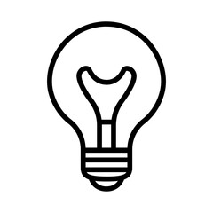 Lightbulb icon vector image. Can be used for Earth Day.