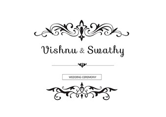 Wedding And Birthday Ceremony Background Template in flowers and building design