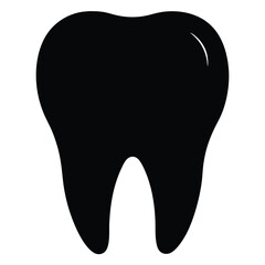 Tooth icon, dental vector, tooth silhouette, oral care graphic, dentist symbol, tooth health illustration
