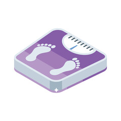 Well designed isometric icon of heavy weight machine