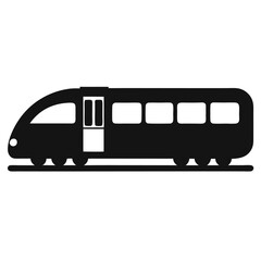 Train icon, railway vector, transportation silhouette, metro train graphic, subway symbol, locomotive illustration
