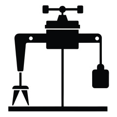 Plumbing icon, water tap vector, faucet silhouette, water pipe graphic, sink tap symbol, home plumbing illustration
