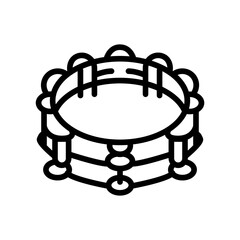 Tambourine icon vector image. Can be used for Festa Junina.