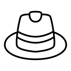 Carioca Hat icon vector image. Can be used for Festa Junina.