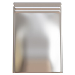 Blank Silver Zipper Pouch 