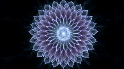 Intricate and mesmerizing digital flower design with vibrant colors, perfect for backgrounds and artistic projects.