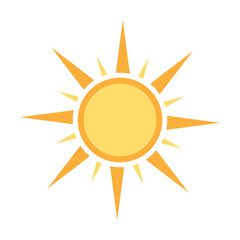 Sun icon vector for your web design, logo, UI. illustration