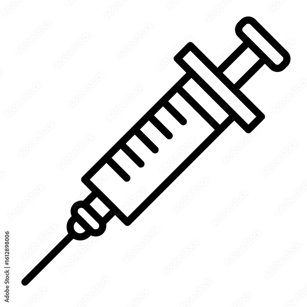 Poster syringe icon vector image. can be used for lab.