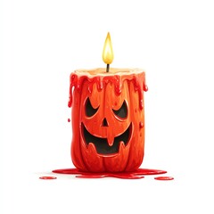 Melted Halloween Pumpkin Candle