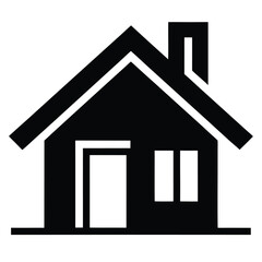 House icon, home vector, real estate silhouette, residential building symbol, architecture clipart, property graphic, family home illustration
