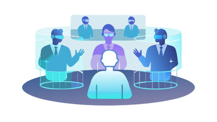 Virtual reality meeting business conference metaverse collaboration technology innovation future work