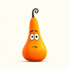 Sad Cartoon Pumpkin