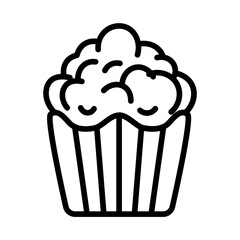 Popcorn icon vector image. Can be used for Rugby.