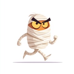 Running Mummy Cartoon Character
