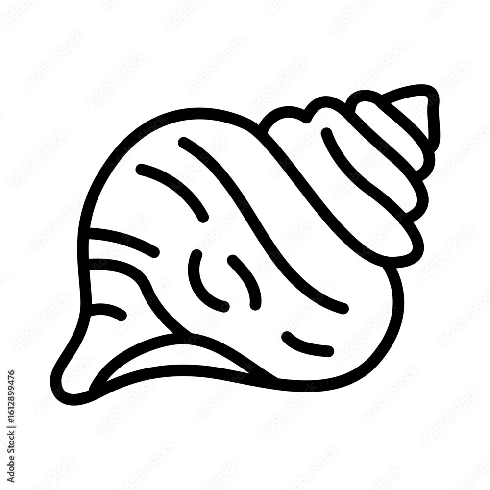 Poster conch shell icon vector image. can be used for ocean.