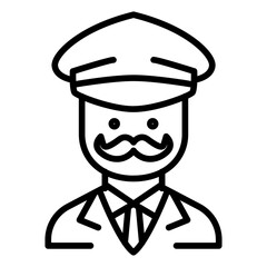Captain icon vector image. Can be used for Ocean.
