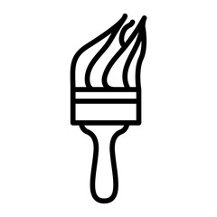 Brush icon vector image. Can be used for Fabric Features.